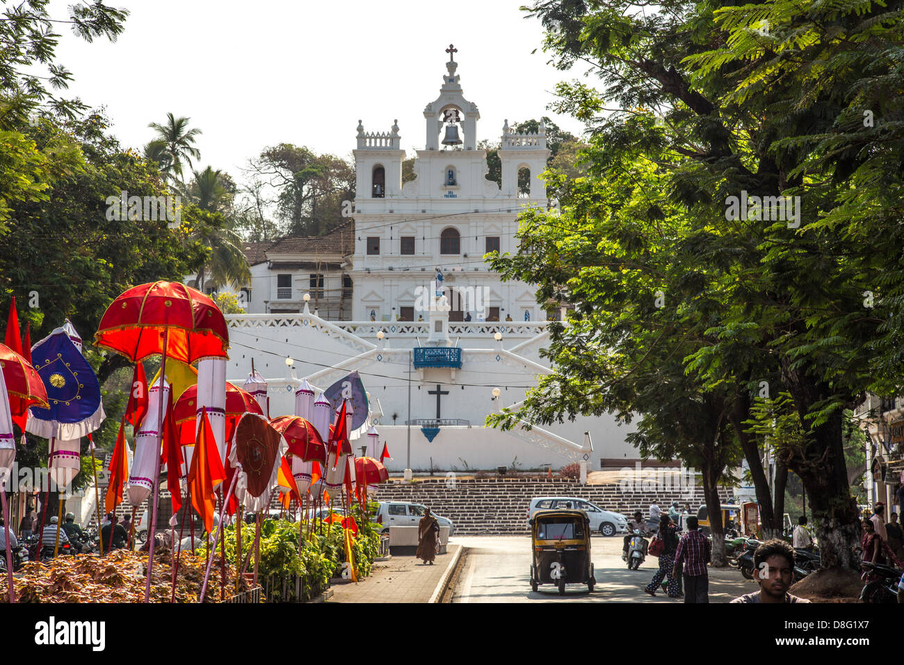 Unsere Liebe Frau von der Unbefleckten Empfängnis Kirche, Panaji, Goa Stockfoto