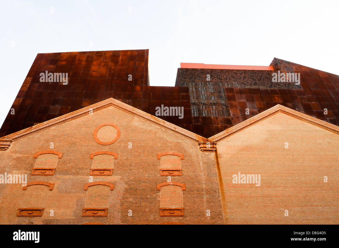 Rückansicht der Caixa Forum, Madrid, Spanien Stockfoto