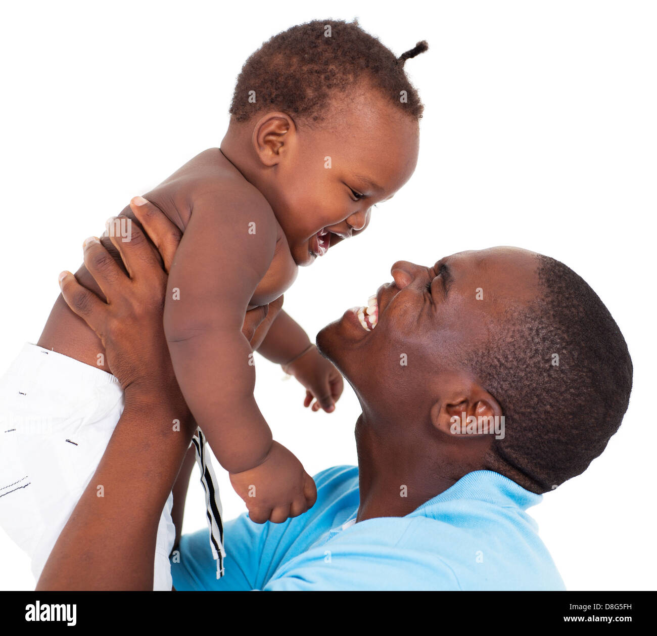 glücklich afrikanischen Vater und Baby Sohn Stockfoto
