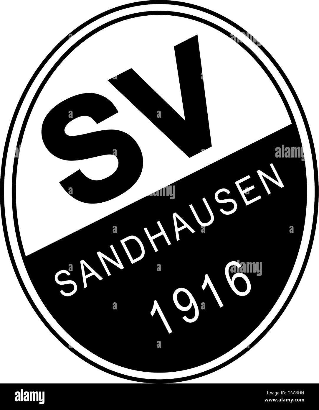 Logo des deutschen Fußball-Nationalmannschaft SV Sandhausen. Stockfoto