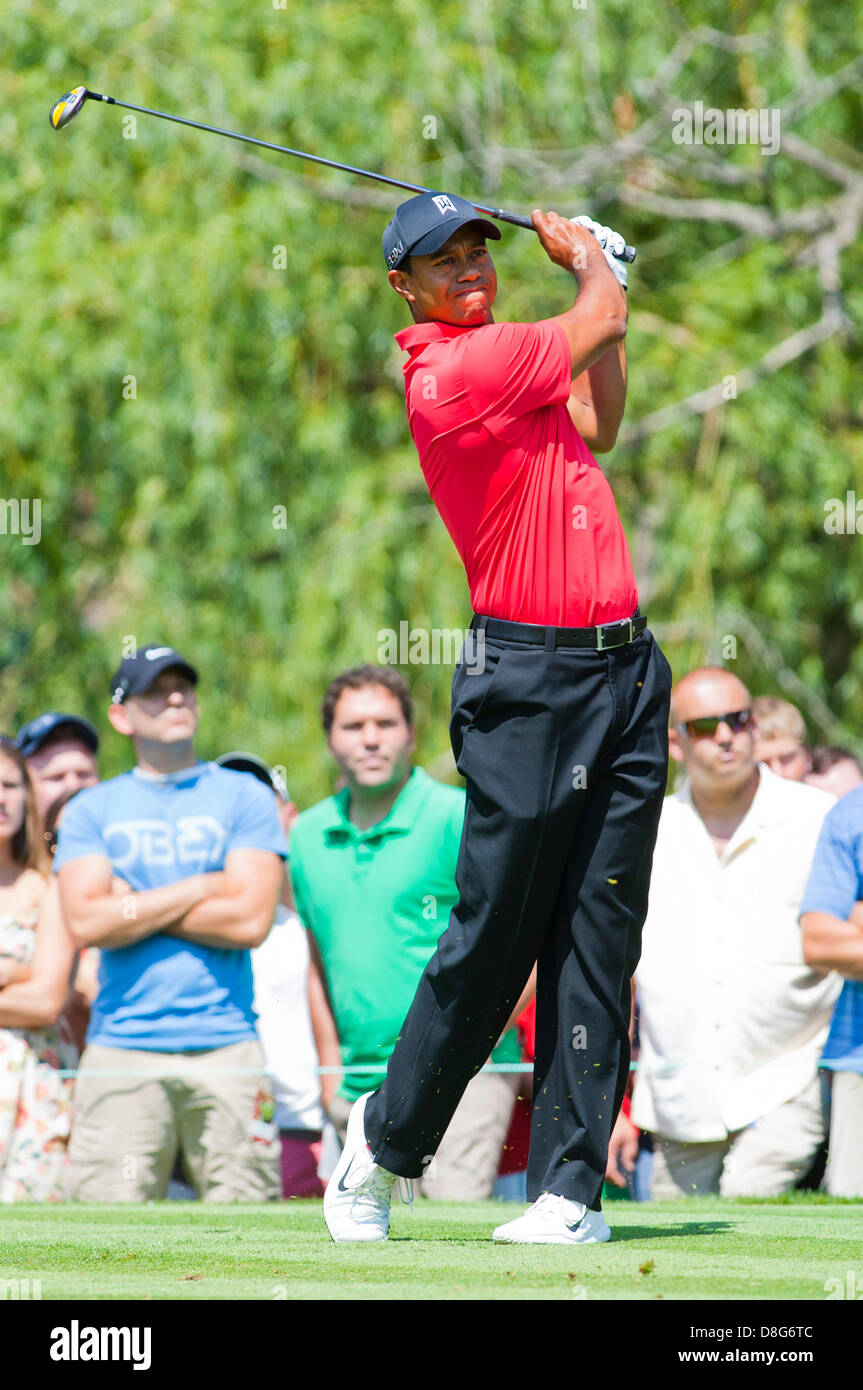 3. Juni 2012: Tiger Woods in Aktion während der Endrunde der The Memorial Tournament im Muirfield Village Golf Club in Dublin, Ohio Stockfoto