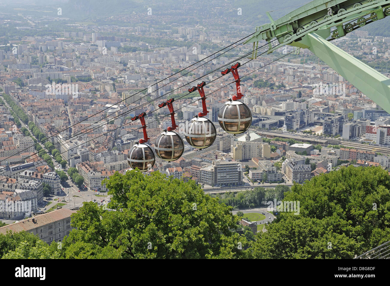 Seilbahn zum Fort De La Bastille Stockfoto