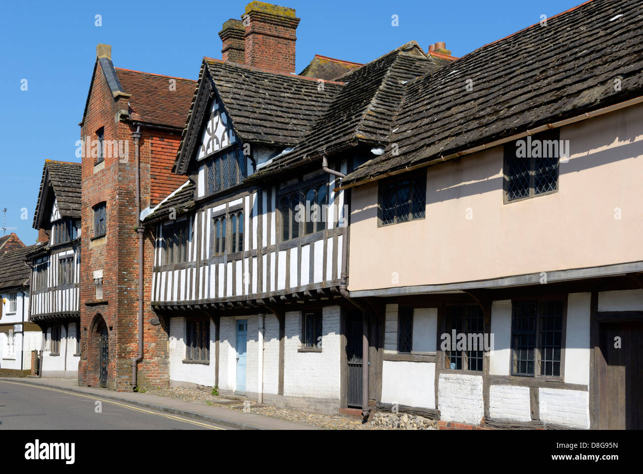 Steyning Gymnasium und Bruderschaft Hall, Church Street, Steyning, West Sussex, UK Stockfoto
