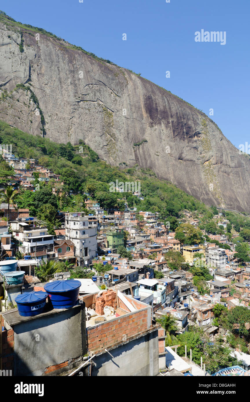 Alten Slum von Rocinha, Wohnung, Rio De Janeiro, Brasilien Stockfoto