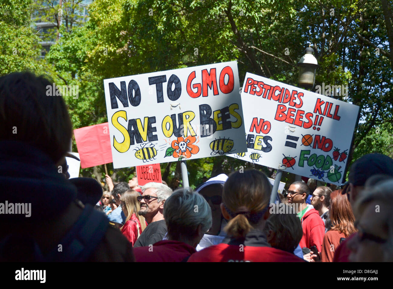 Protestkundgebung gegen die Biotech-Firma monsanto Stockfoto