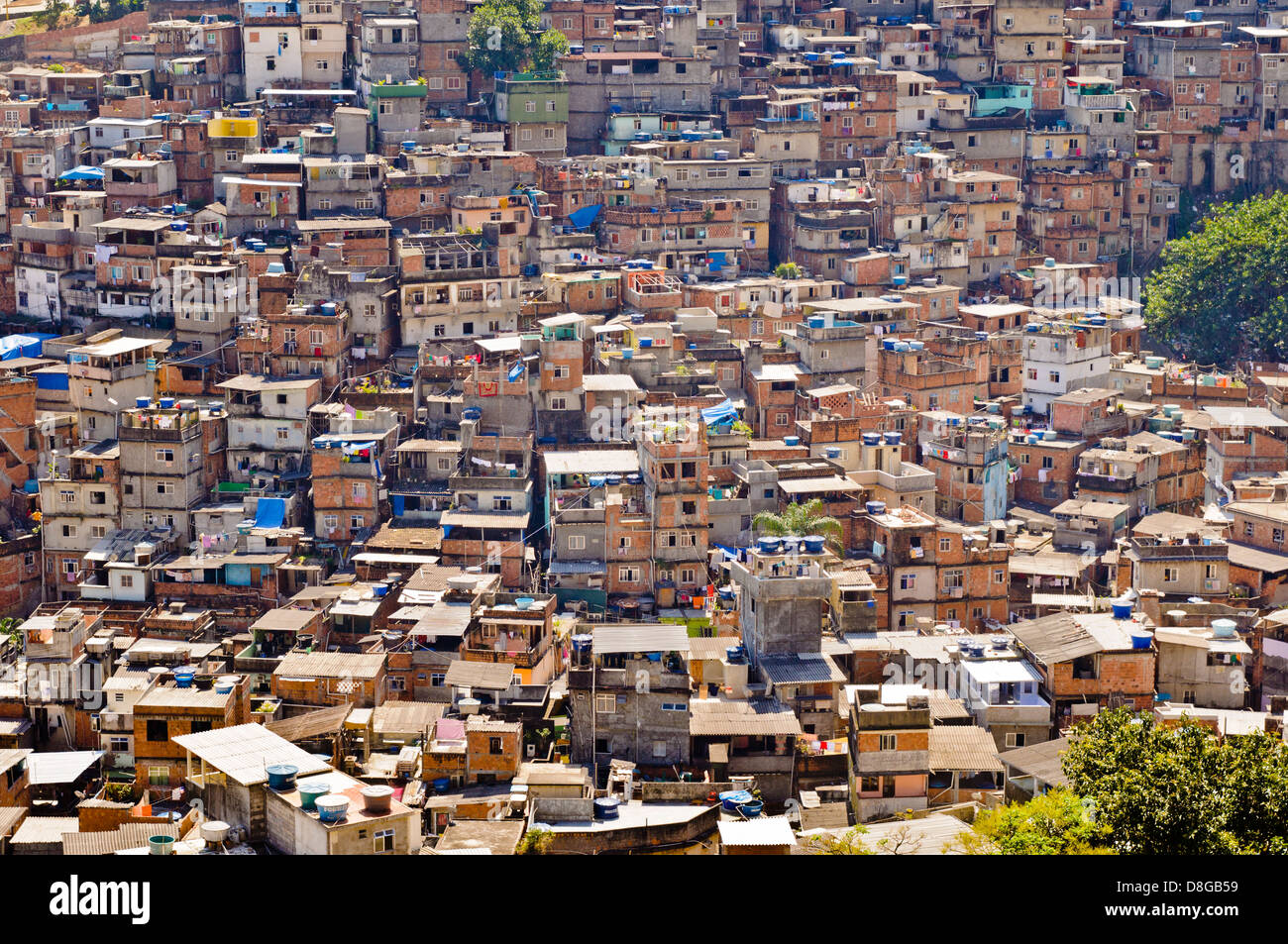 Alten Slum von Rocinha, Wohnung, Rio De Janeiro, Brasilien Stockfoto