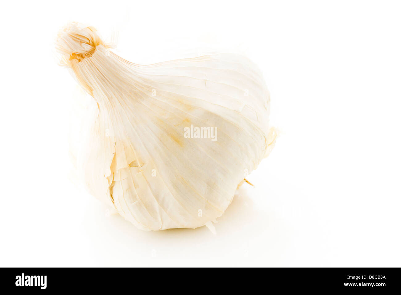 Bio-Knoblauch aus dem örtlichen Bauernmarkt. Stockfoto