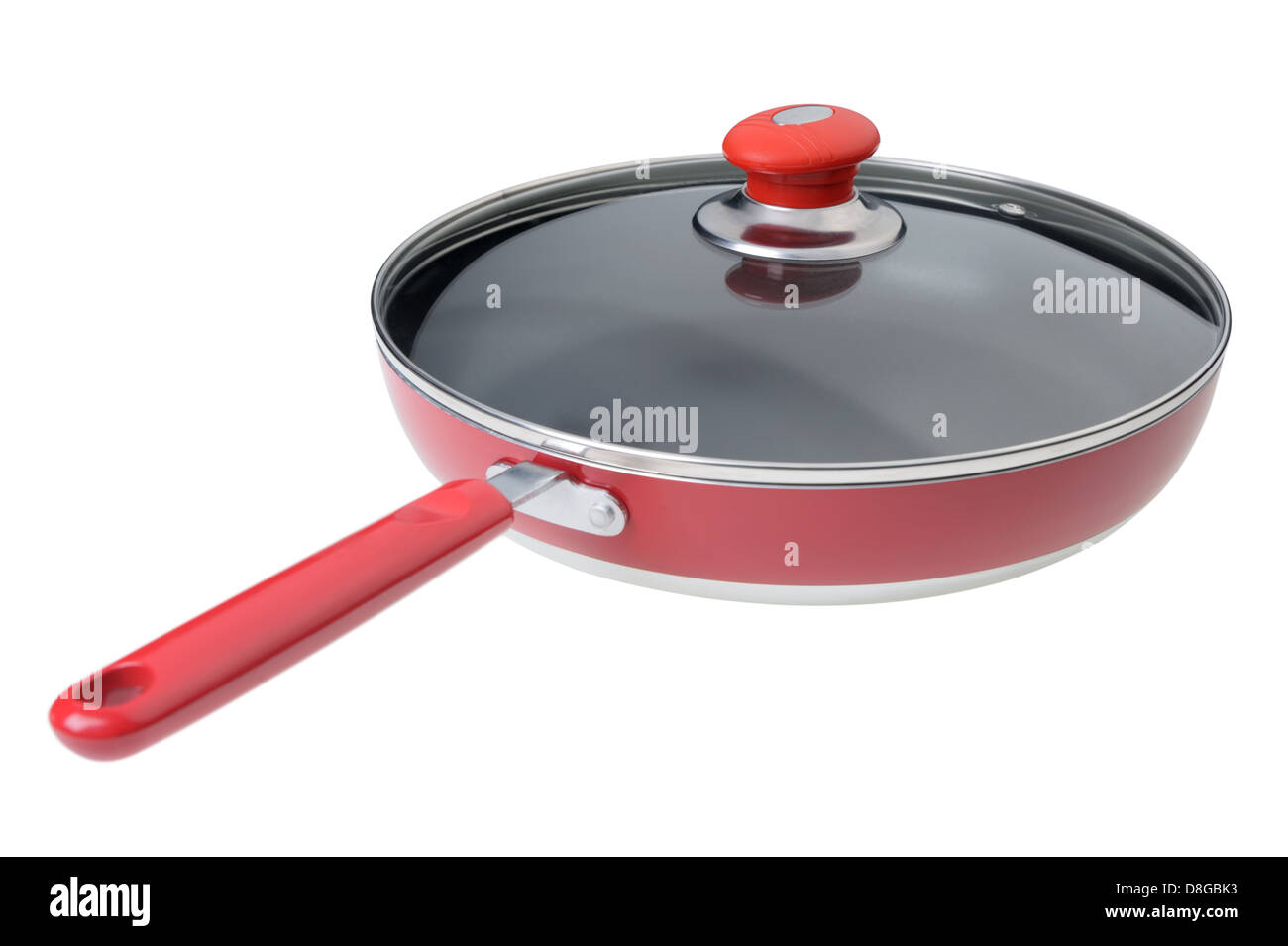 Pfanne mit Glasdeckel Stockfoto