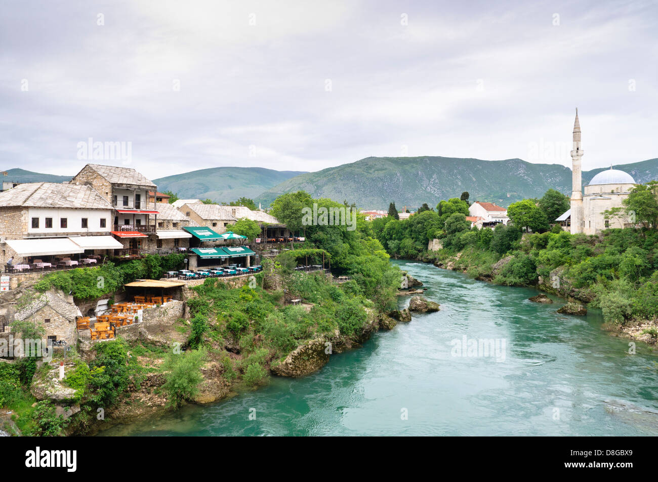 Mostar auf der Neretva Fluss, Bosnien und Herzegowina Stockfoto