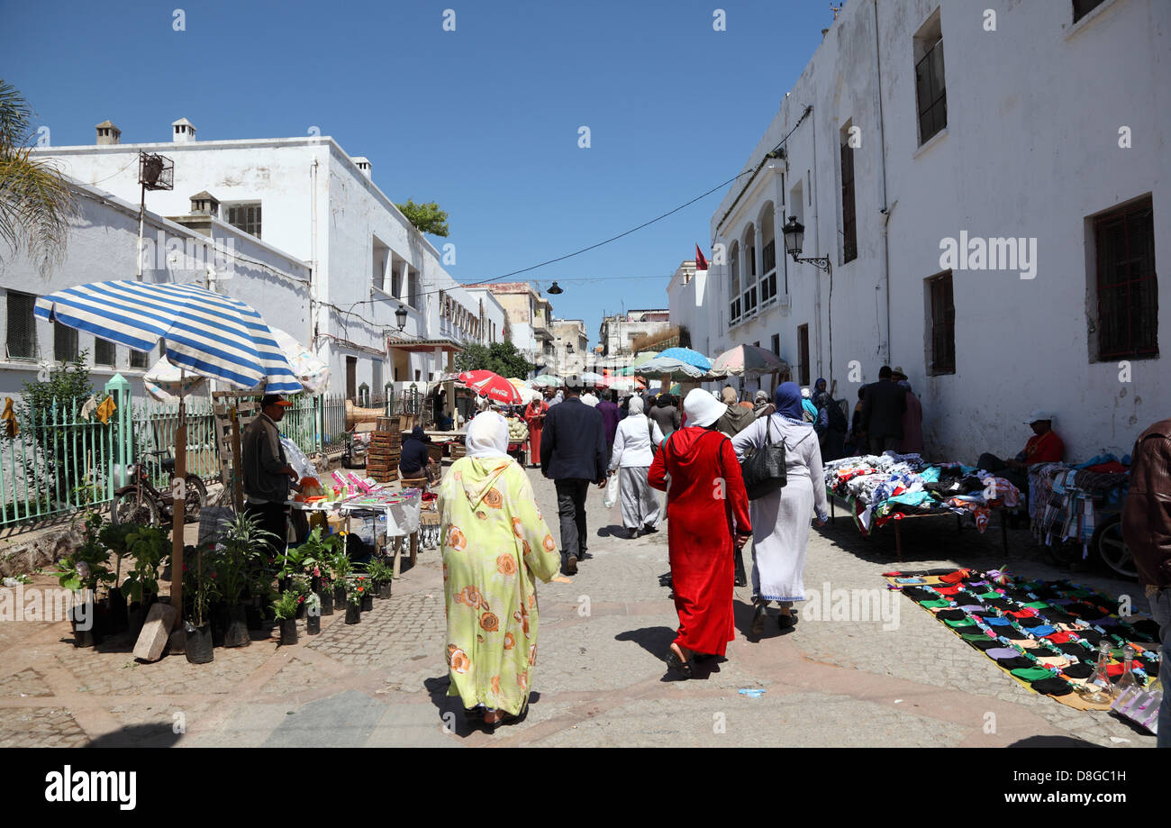 Straße in der Medina von Rabat, Marokko Stockfoto