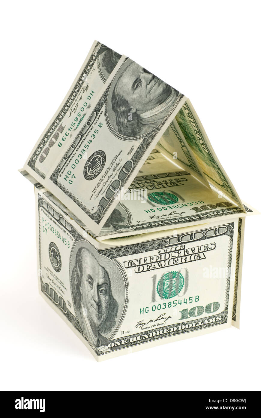 Dollar - Haus Stockfoto
