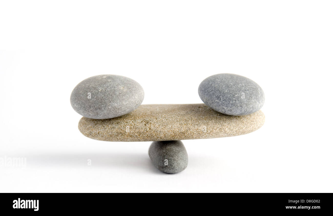 Abstrakt, die Waage aus dem Meer-Kiesel Stockfoto