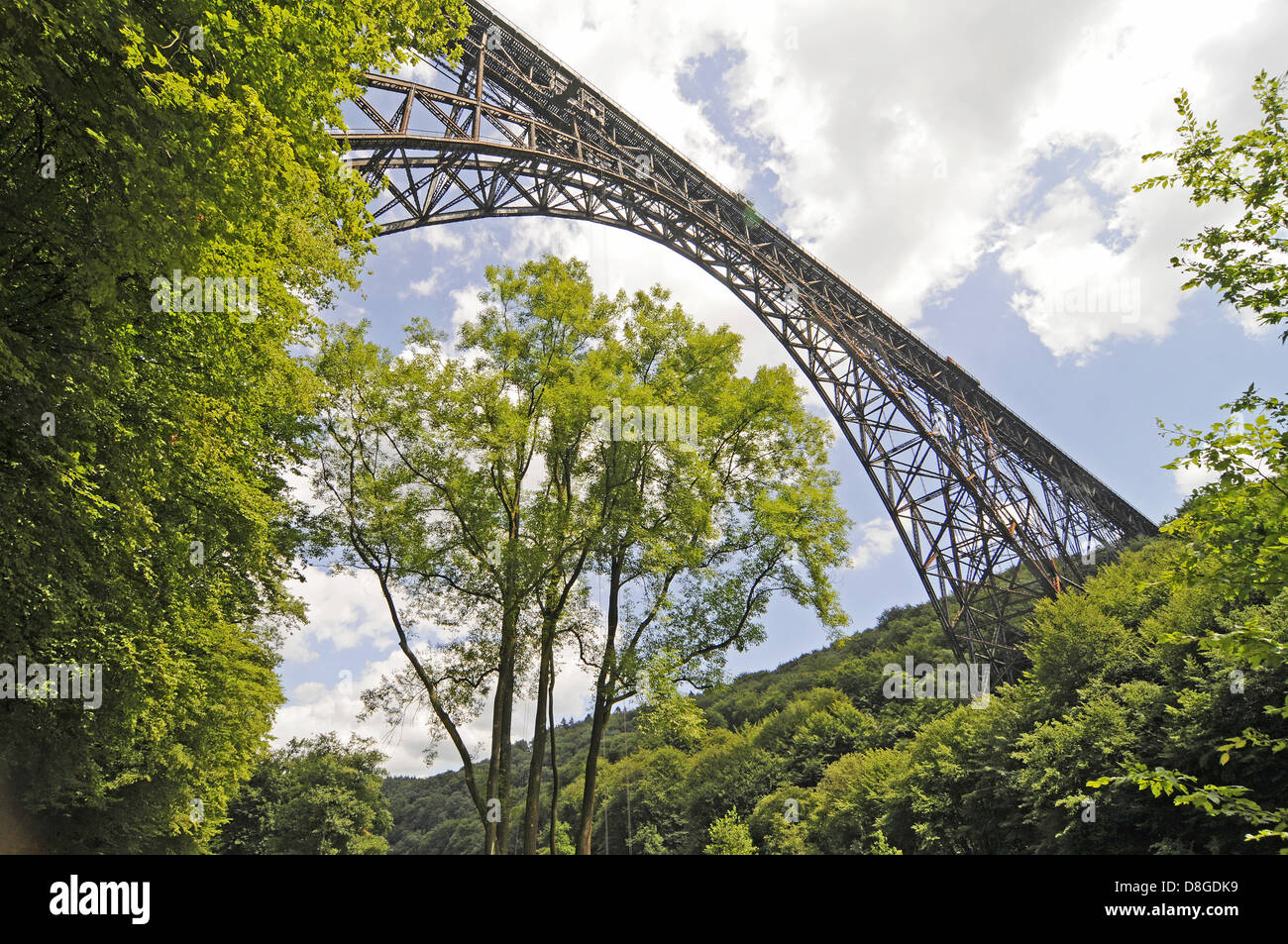 Historische Eisenbahnbrücke Stockfoto