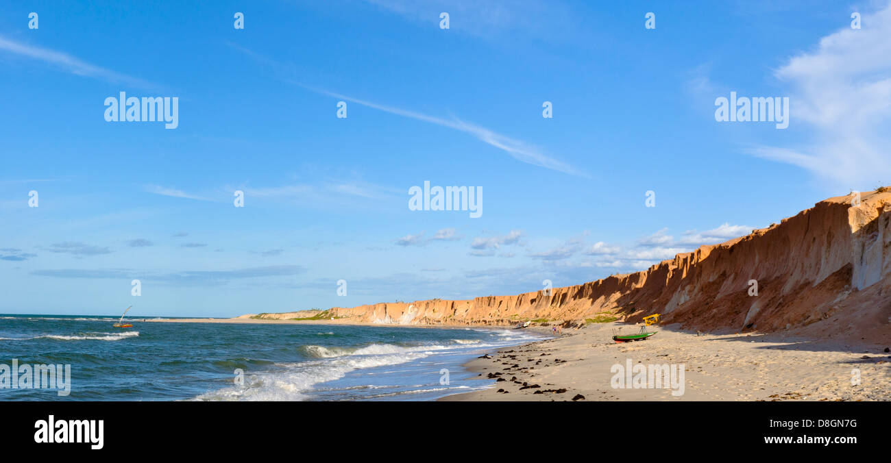 Strand von Canoa Quebrada, Ceará, Brasilien Stockfoto