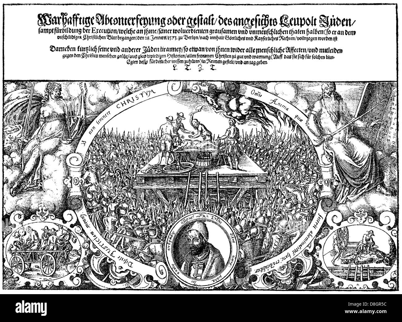 Broschüre über die Klage und die Ausführung der Lippold Ben Judel Chluchim, der Administrator des Joachim II Hektor, 1505 1571, Deutschland Stockfoto
