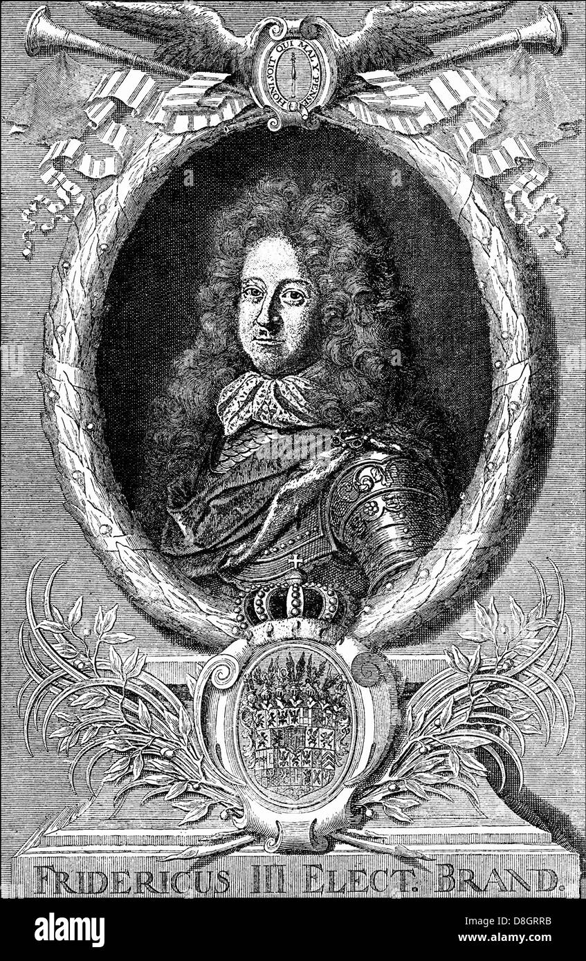 Porträt von Friedrich i. in Preußen, 1657-1713, erste preußische König Stockfoto