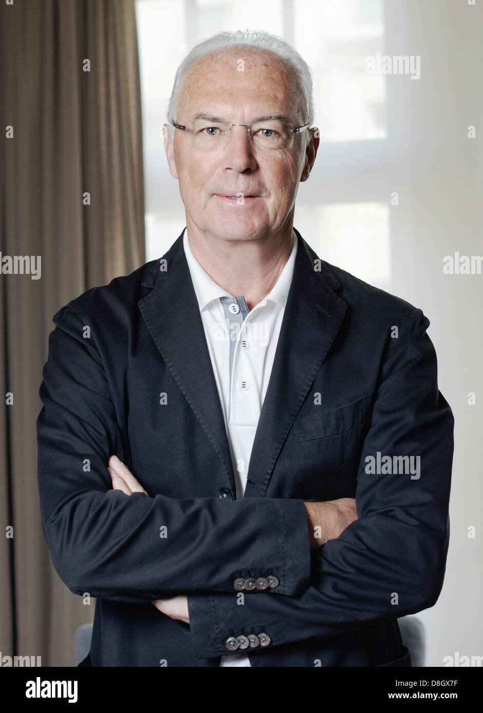 Exklusiv: Der ehemalige Fußballspieler und aktueller Ehrenpräsident des FC Bayern München, Franz Beckenbauer am 16.05.2013 in Hamburg. Foto: Robert Schlesinger Stockfoto