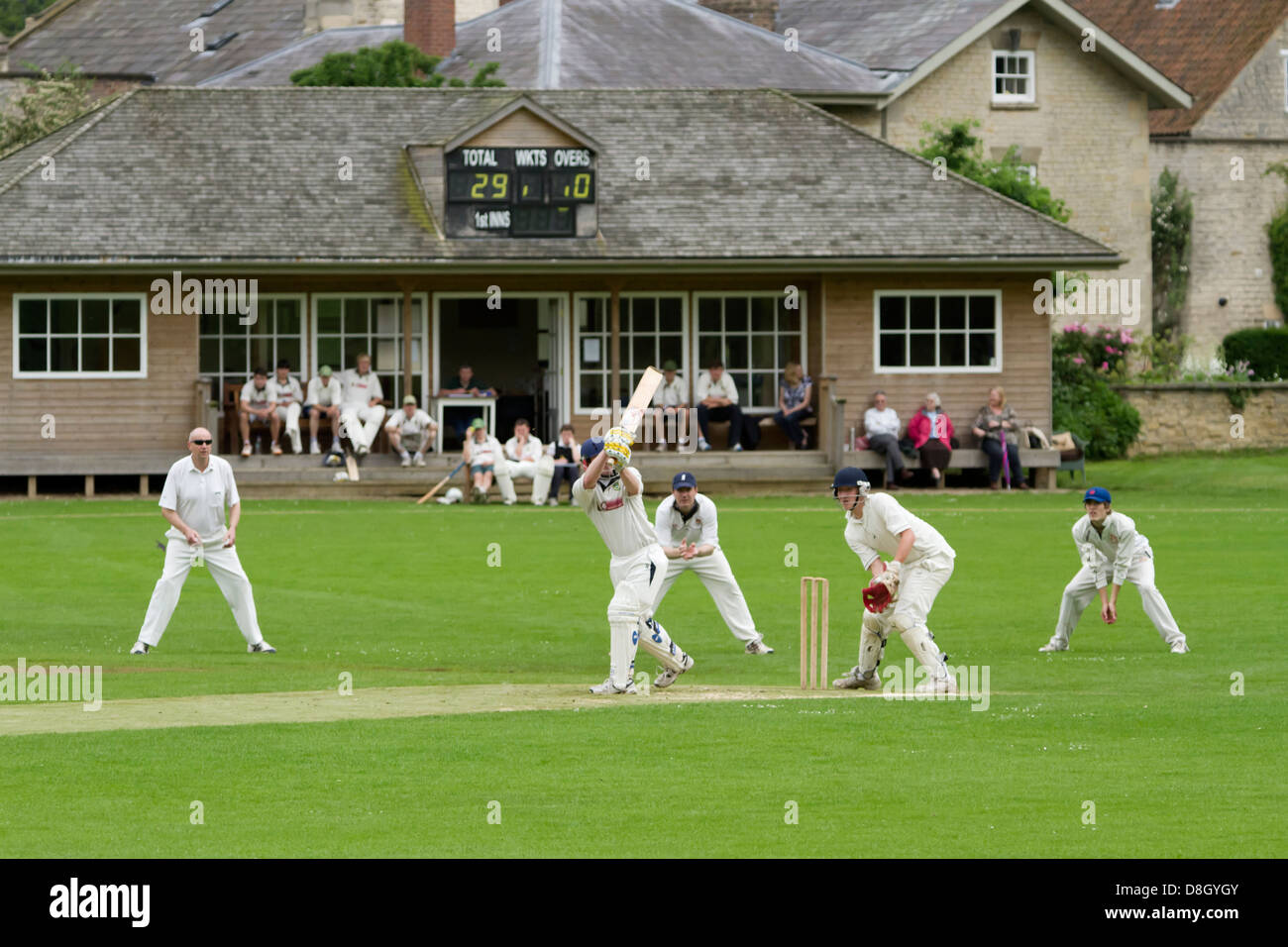 Hovingham Cricket match, North Yorkshire Stockfoto