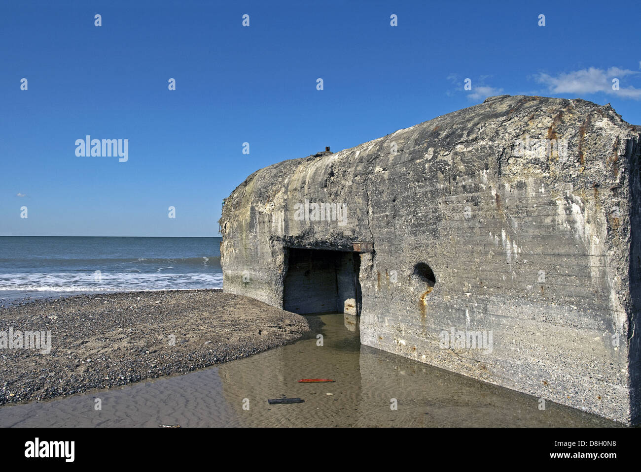 @ Der dänischen Küste Bunker Stockfoto