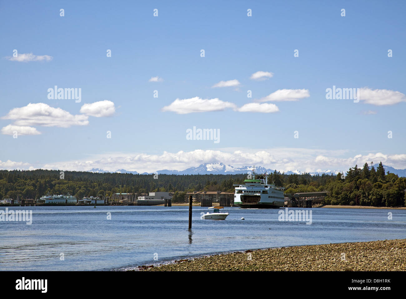 Bainbridge Island & Washington State Ferry Stockfoto