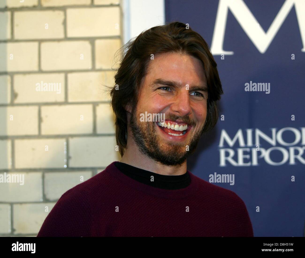 Tom Cruise bei der Präsentation seines neuen Films "Minority Report" in Berlin. Stockfoto