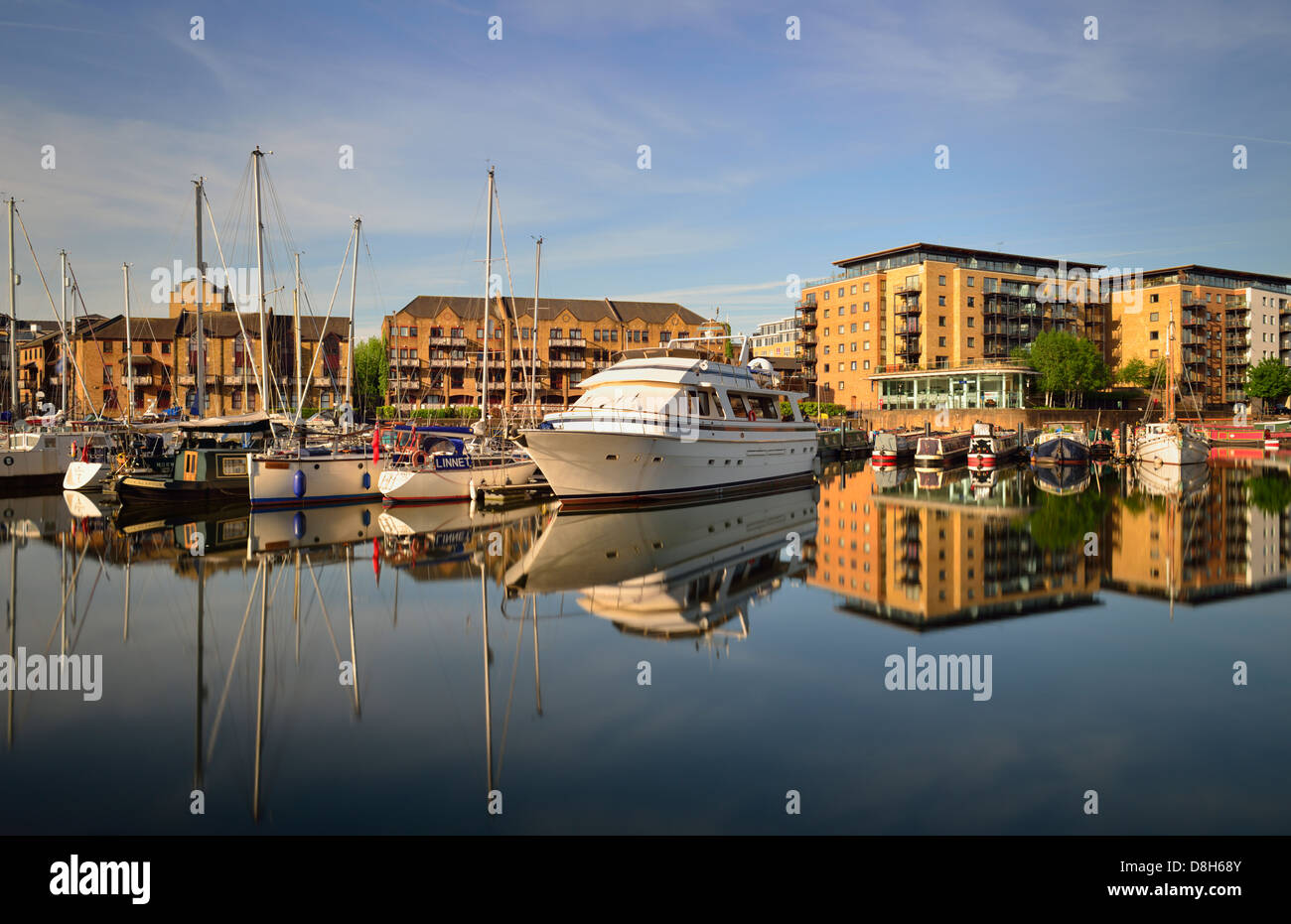 Limehouse Bassin, Limehouse, London, Vereinigtes Königreich Stockfoto