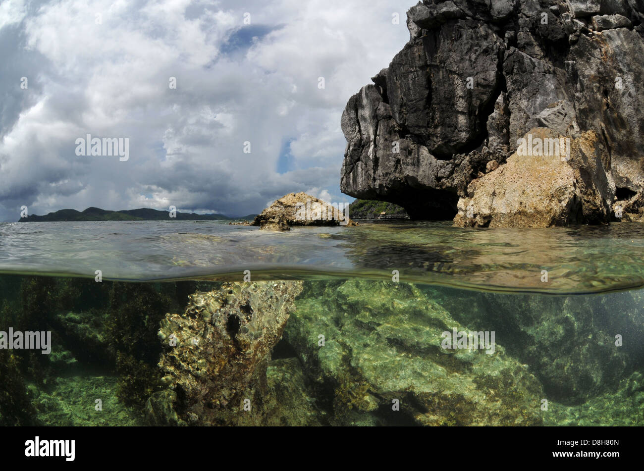 Rock in Palawan Stockfoto