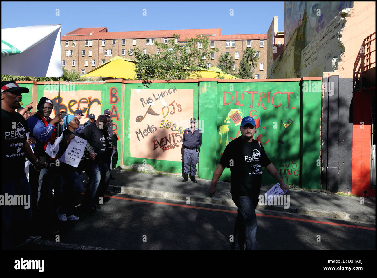 PSA (Beamte Association) März, District Six, Cape Town, 2010 Stockfoto