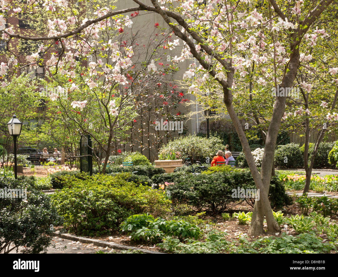 Tudor City Garden Park, Midtown, NYC Stockfoto
