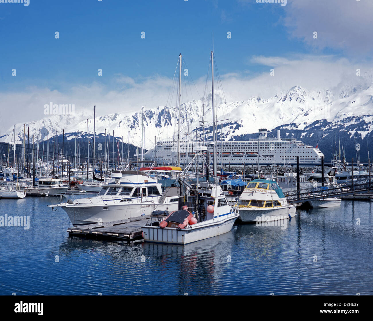 Harbour View, Stadt der Seaward, Alaska, USA. Stockfoto
