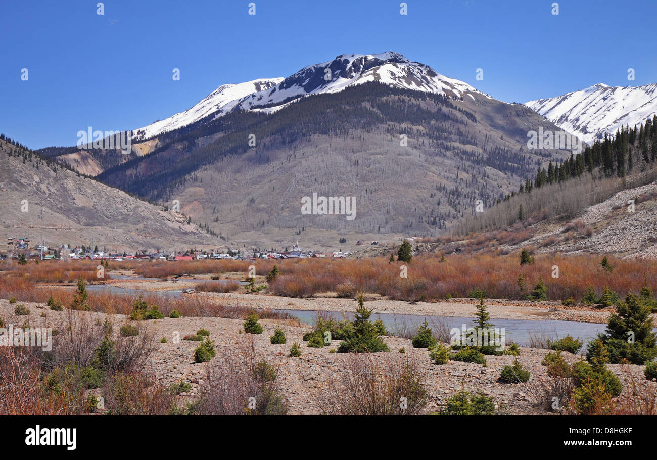 Altes Gold Mining Town von Silverton, Colorado, USA Stockfoto