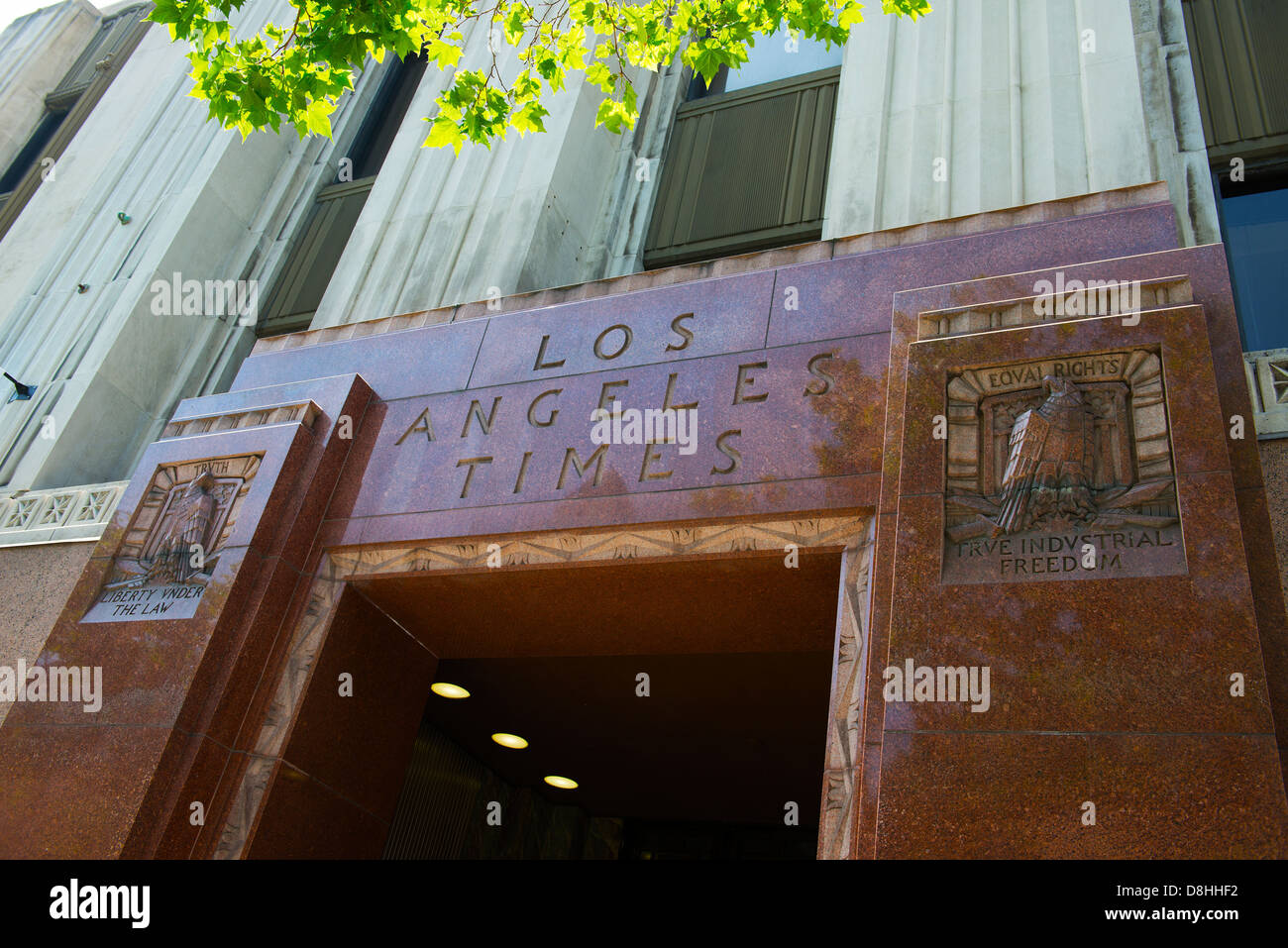 Haupteingang der Los Angeles Times Building in Los Angeles Kalifornien Stockfoto