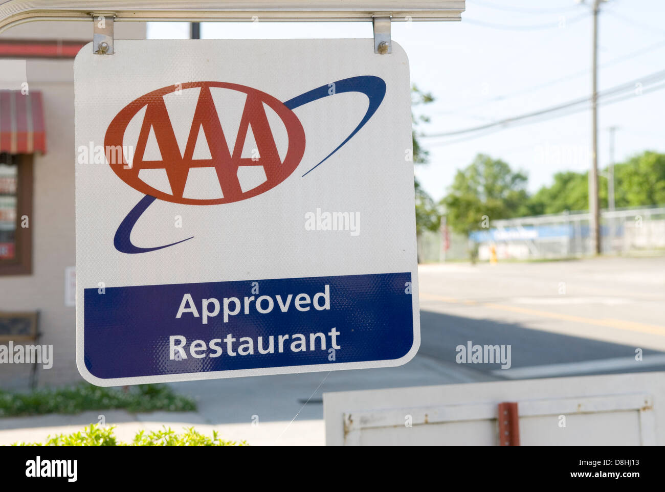 AAA genehmigt Restaurant Schild USA Stockfoto