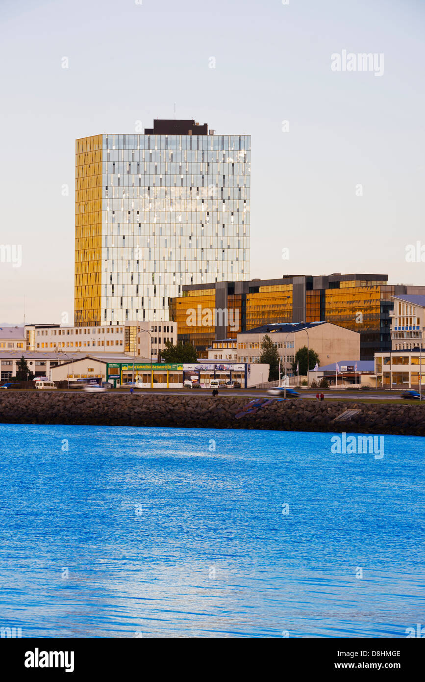 Stadtansicht von Island, Reykjavik, waterfront Stockfoto