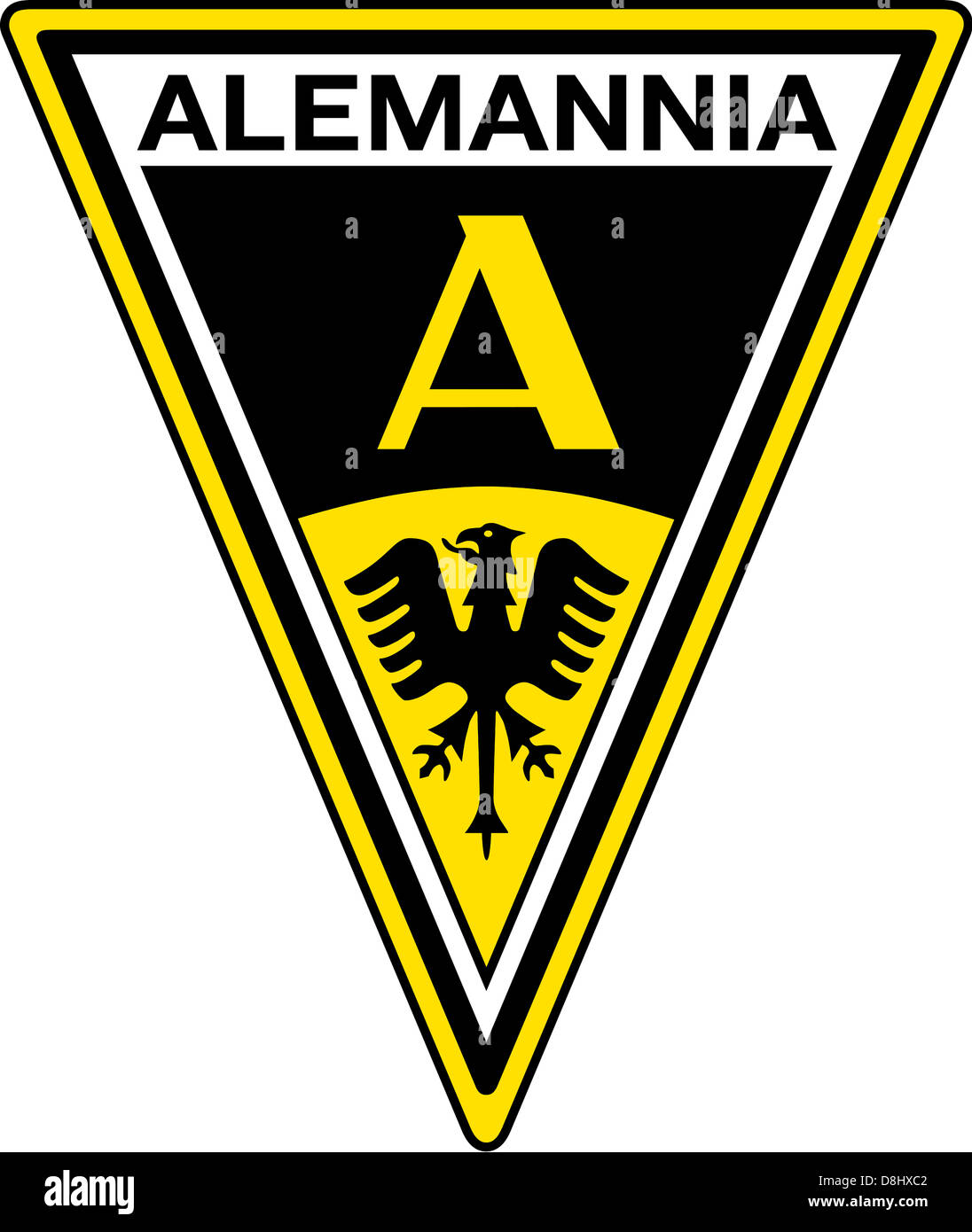 Logo des deutschen Fußball-Nationalmannschaft Alemannia Aachen. Stockfoto
