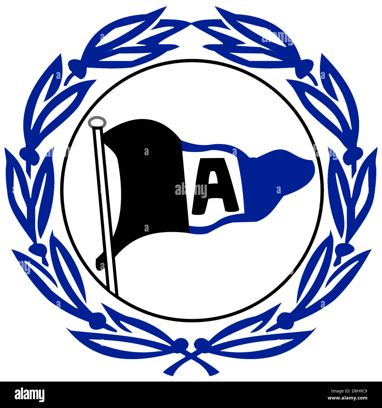 Logo des deutschen Fußball-Nationalmannschaft Arminia Bielefeld. Stockfoto