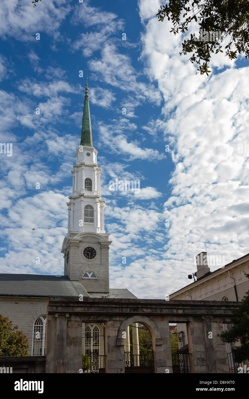 Unabhängige Presbyterianische Kirche, in der Nähe von Chippewa Square, Savannah, Georgia Stockfoto