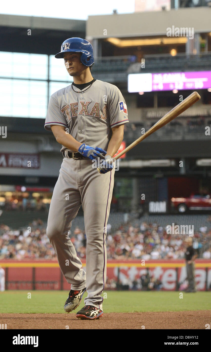 Yu Darvish (Rangers), 27. Mai 2013 - MLB: Yu Darvish Ranger bereitet Fledermaus während der MLB-Spiel zwischen den Arizona Diamondbacks und die Texas Rangers in Phoenix, Arizona, Vereinigte Staaten von Amerika. (Foto: AFLO) Stockfoto