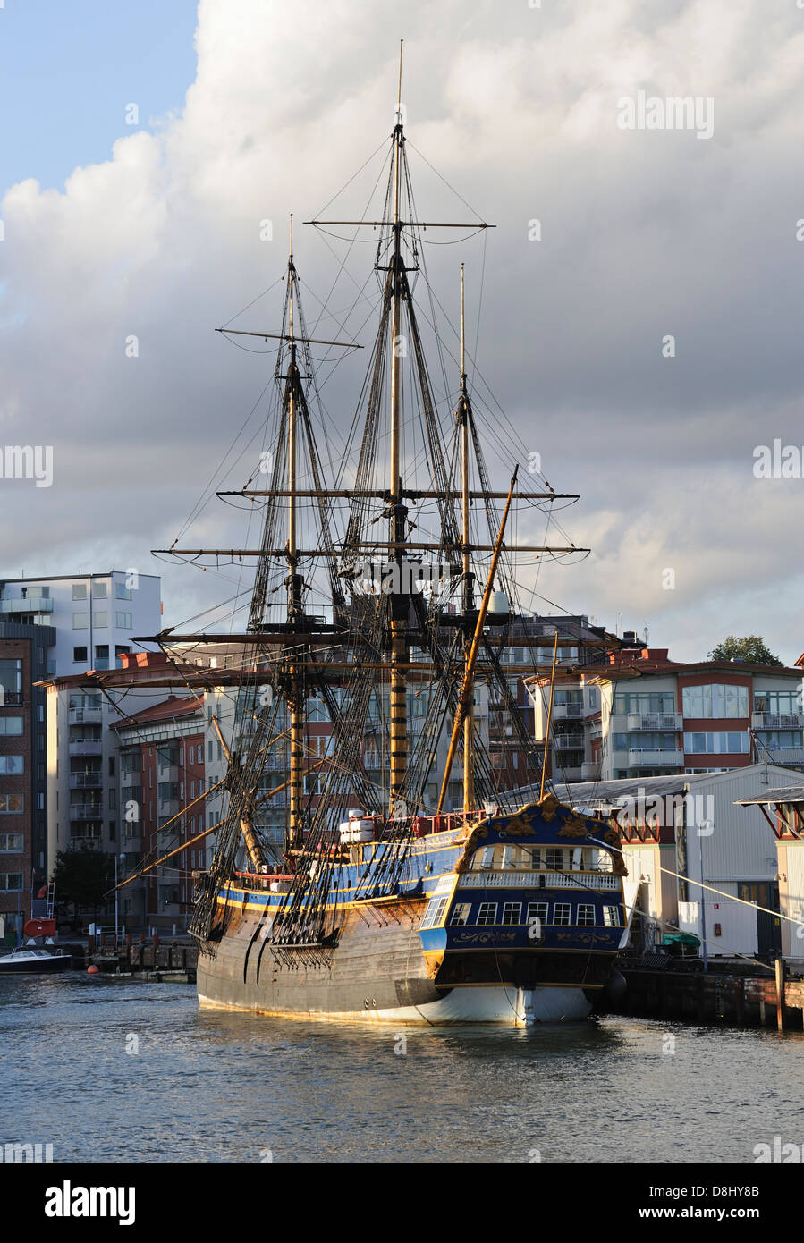 Nachbau des Osten Ostindienfahrer Göteborg (Ostindiefararen Götheborg) Segelschiff, Göteborg, Schweden Stockfoto