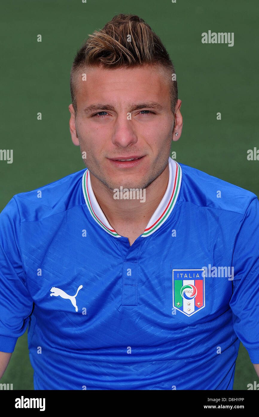 Ciro Immobile (ITA), 28. Mai 2013 - Fußball / Fußball: Italien u-21-Team offizielle Foto-Session für die U21-Meisterschaft (EM) am Centro Tecnico Milanello in Milanello, Italien. (Foto von Maurizio Borsari/AFLO) Stockfoto