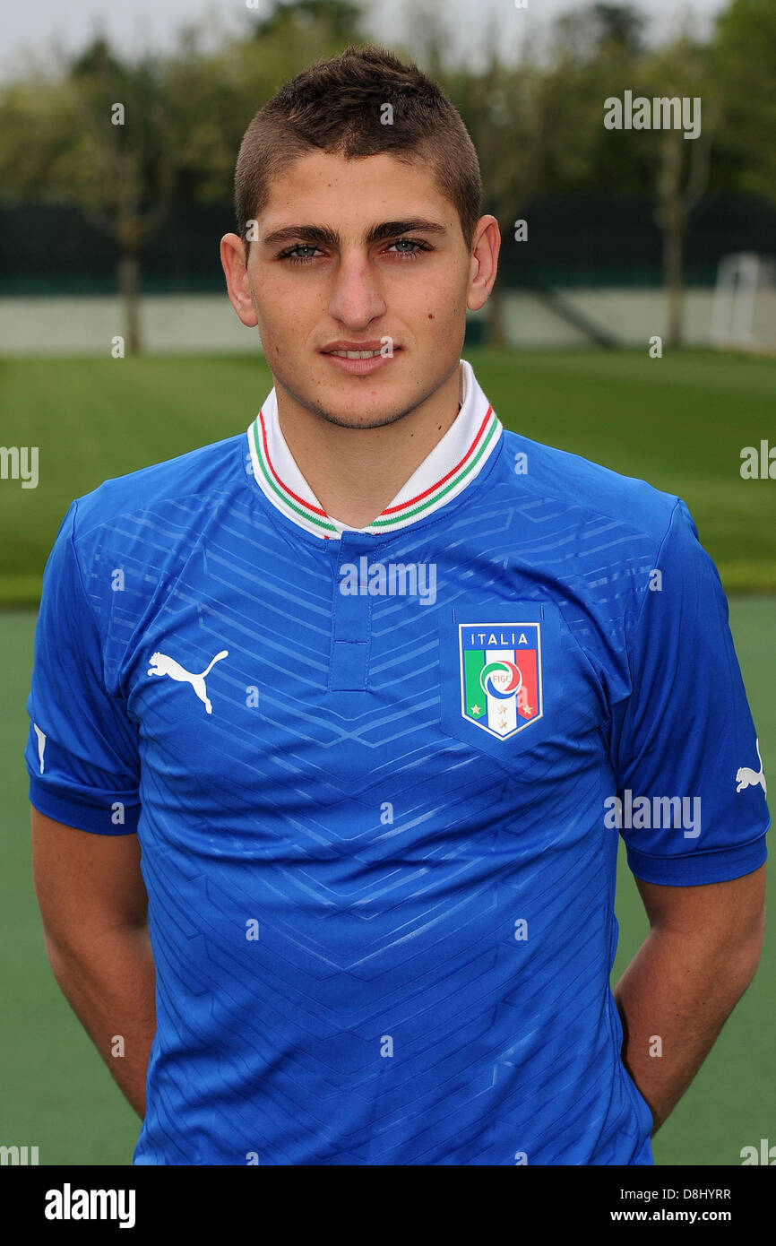 Marco Verratti (ITA), 28. Mai 2013 - Fußball / Fußball: Italien u-21-Team offizielle Foto-Session für die U21-Meisterschaft (EM) am Centro Tecnico Milanello in Milanello, Italien. (Foto von Maurizio Borsari/AFLO) Stockfoto