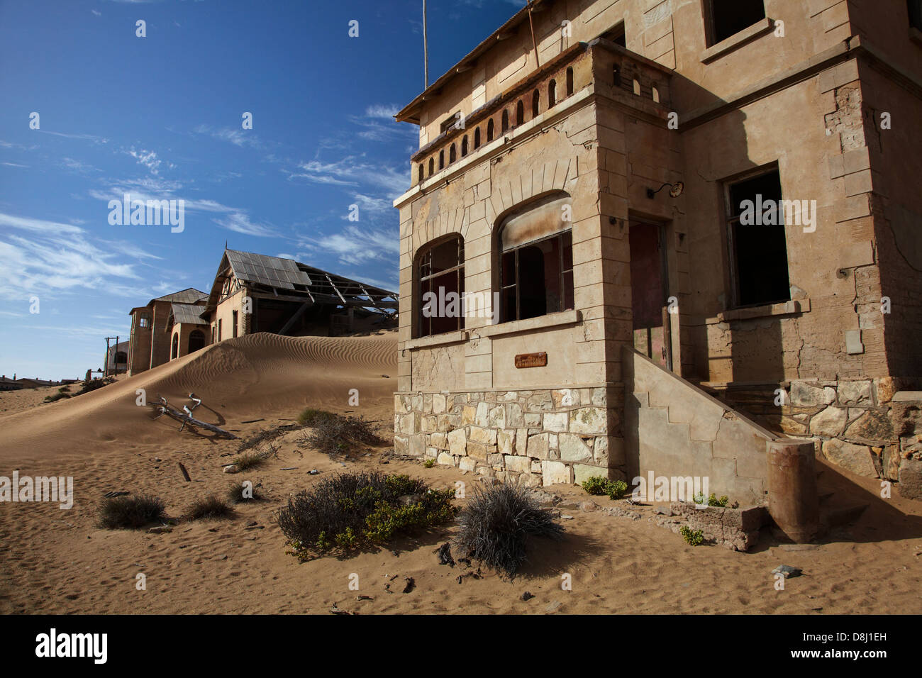 Verlassene Häuser, Kolmanskop Geisterstadt, in der Nähe von Lüderitz, Namibia, Afrika Stockfoto