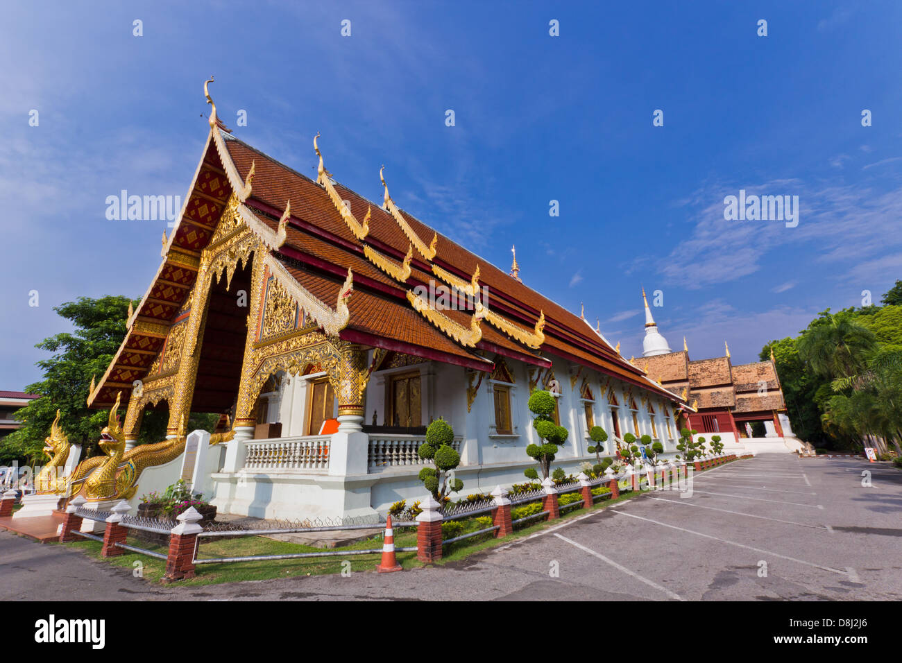 Buddhistischen Kirche in Wat Phra Singh in Chiangmai, Thailand Stockfoto