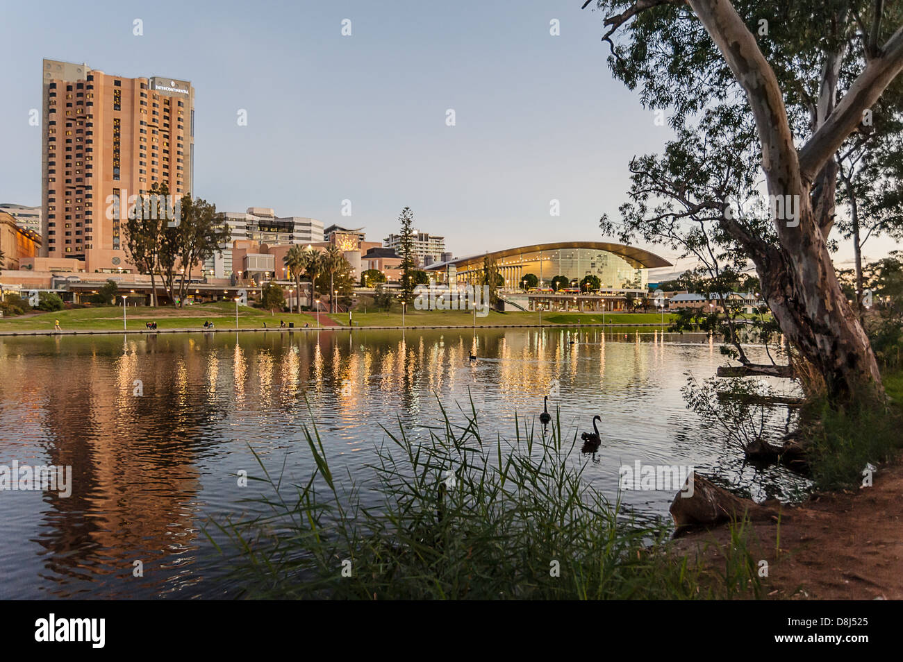 Die malerischen River Torrens am nördlichen Rand der Innenstadt von Adelaide, South Australia. Stockfoto