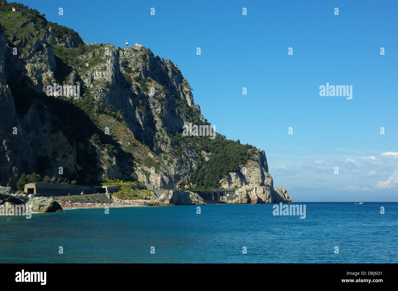 Blick auf das Capo Noli - Ligurien Stockfoto Blick auf das Capo Noli - Ligurien Stockfoto