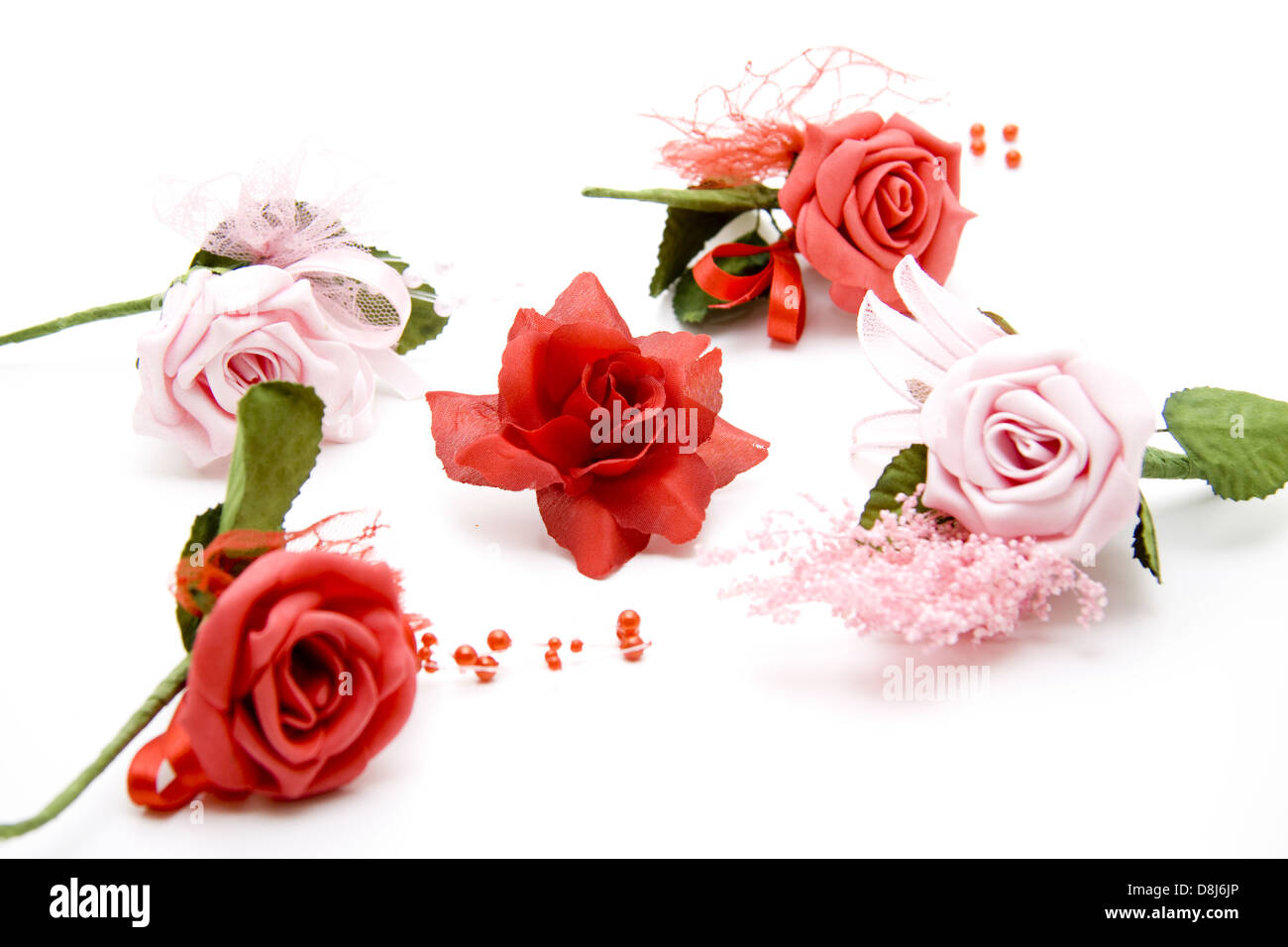 Rote und rosa Rosen Stockfoto