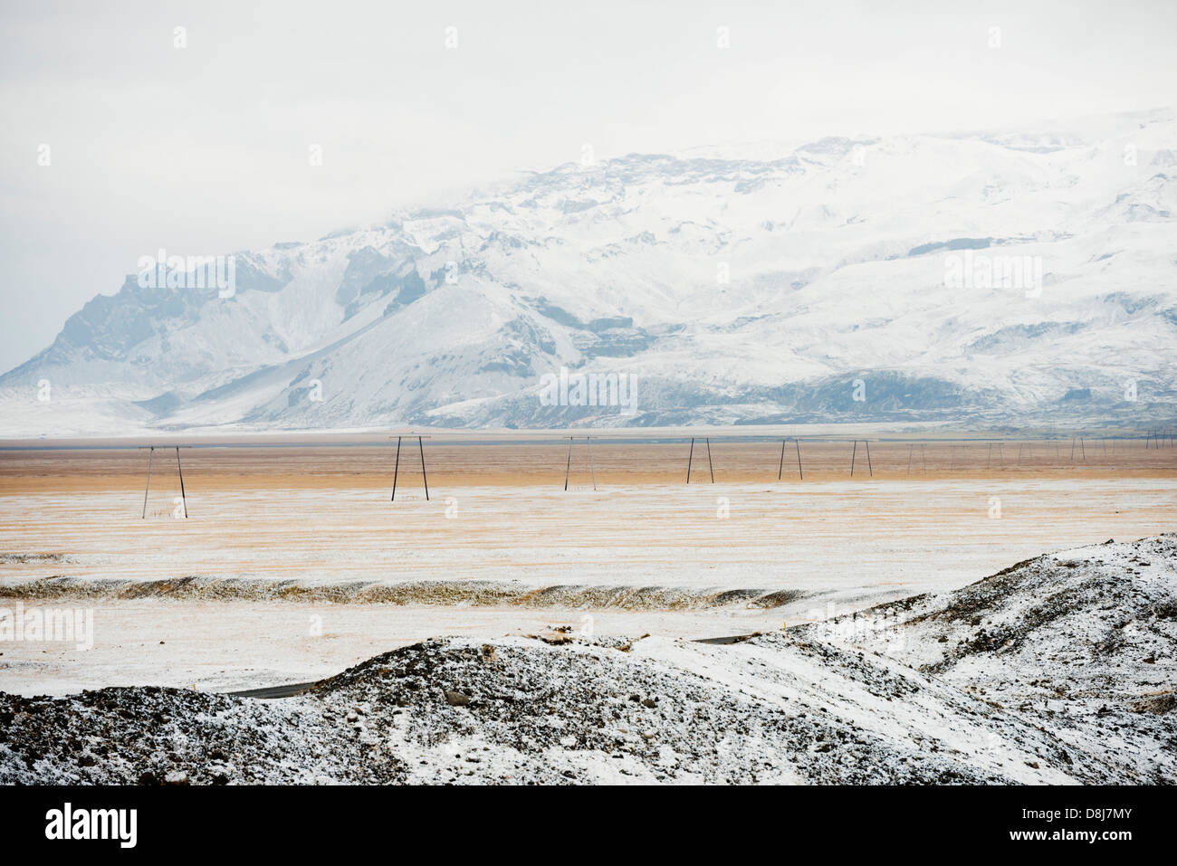 Europa, Island, South Island, Jökulsárlón, Winterlandschaft Stockfoto