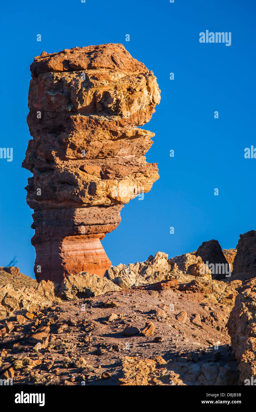 Berg Teide Andr Felsformation. Teneriffa. Vulkan. Cinchado in Los Roques. Kanarische Inseln, Spanien. Stockfoto