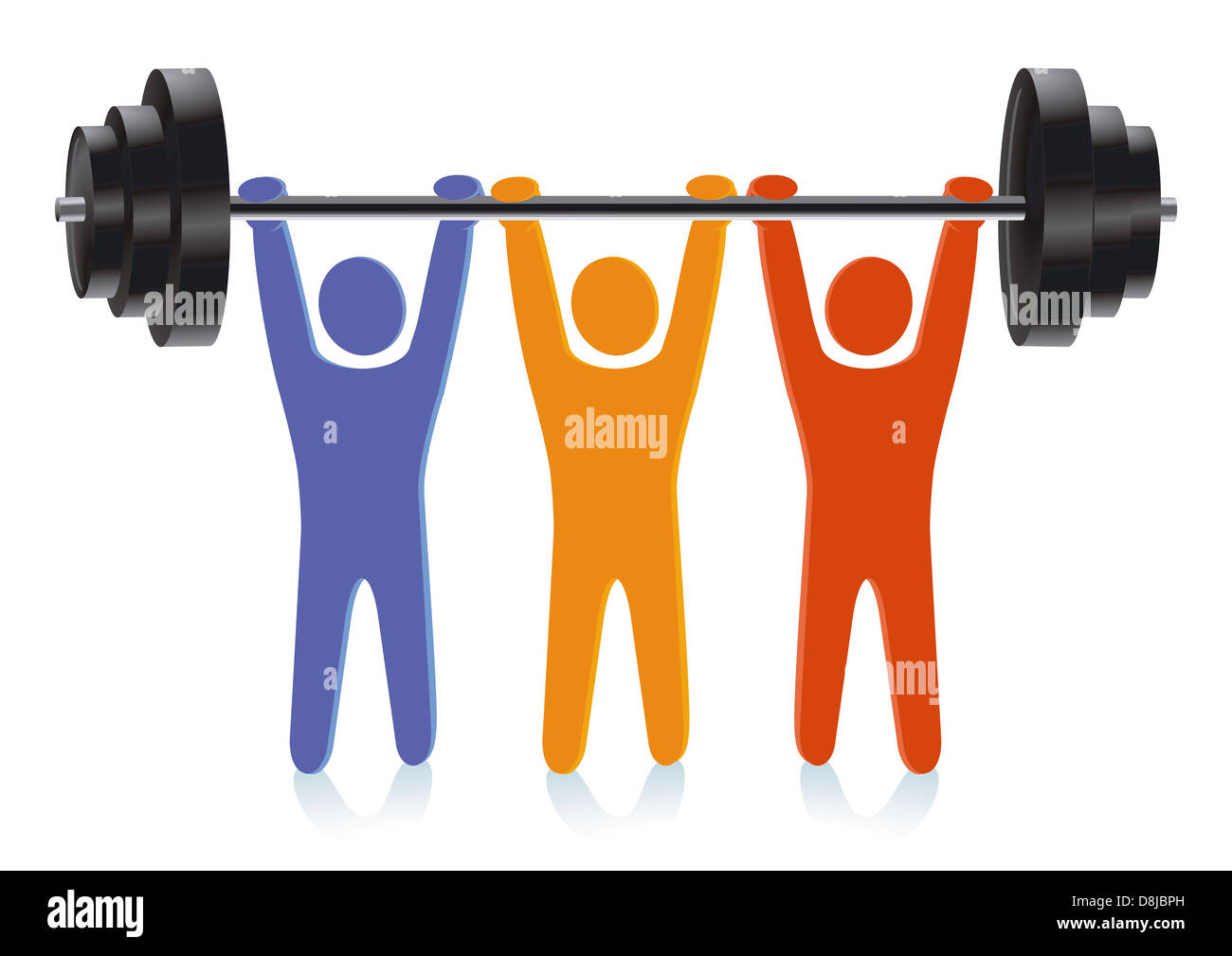 erfolgreich in der Gruppe Stockfoto