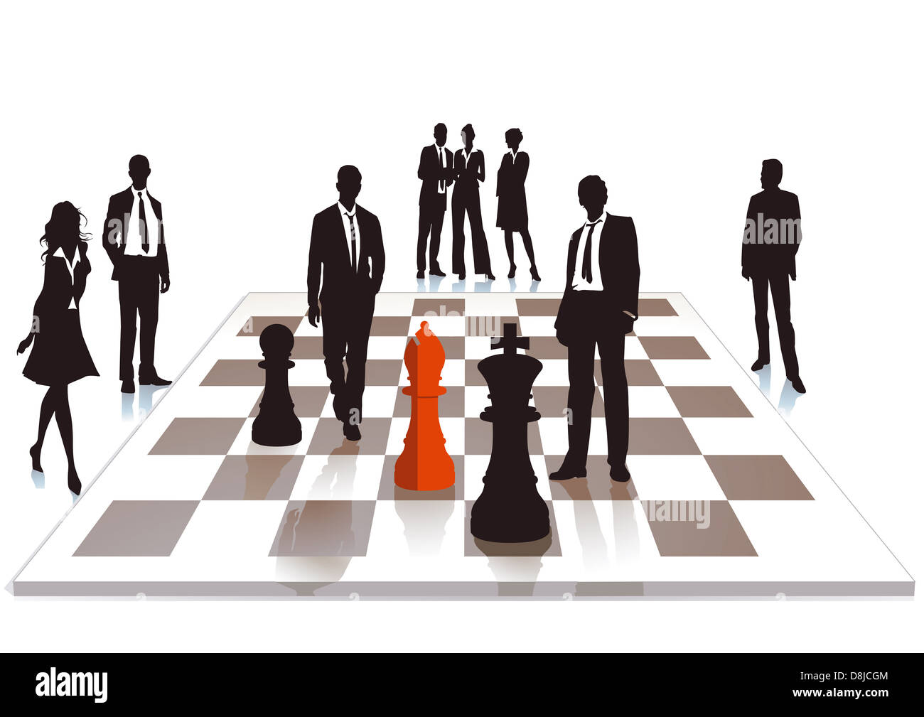 Business-Schach Stockfoto
